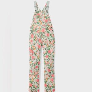 Duluth Trading Co Floral women’s heirloom garden bib overalls NWT